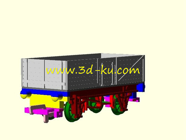 老式的轨道货运车模型的图片1