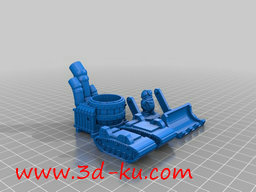 3D打印模型履带式推土机的图片