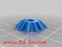 3D打印模型旋转齿轮心形状的零件的图片