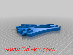 3D打印模型一款玩具火车轨道开关的图片