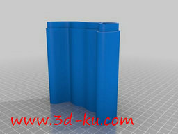 3D打印模型三色玩具船的图片