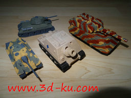 3D打印模型4辆装甲坦克的图片