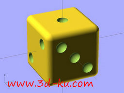 3D打印模型简单的游戏骰子的图片