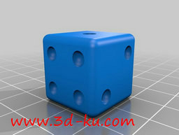 3D打印模型简单的游戏骰子的图片