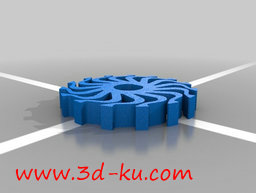 3D打印模型设计的一组包含很多齿的图片