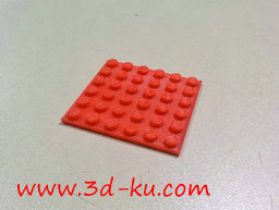3D打印模型一块乐高状板 6 x的图片