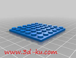 3D打印模型一块乐高状板 6 x的图片