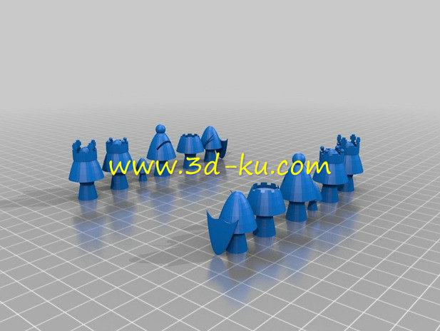 每个棋子都是可爱的蘑模型的图片1