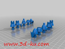 3D打印模型每个棋子都是可爱的蘑的图片