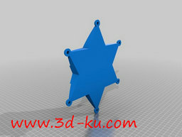 3D打印模型警长徽章盒的图片