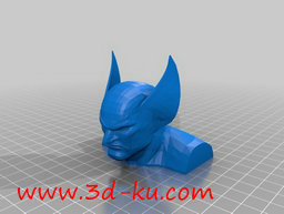 3D打印模型狼獾半身像的图片