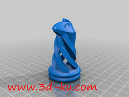 3D打印模型螺旋主题国际象棋的图片