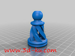 3D打印模型螺旋主题国际象棋的图片