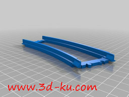3D打印模型简单的弯曲火车轨道的图片