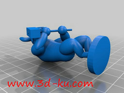 3D打印模型拿斧头的牛头怪的图片