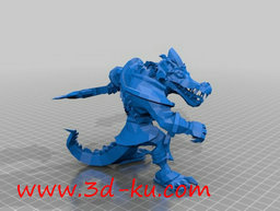 3D打印模型战斗的鳄鱼的图片