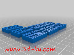 3D打印模型多米诺游戏骨牌的图片