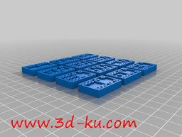 3D打印模型多米诺游戏骨牌的图片