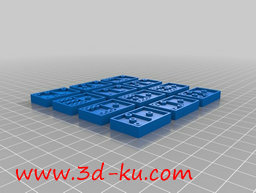 3D打印模型多米诺游戏骨牌的图片