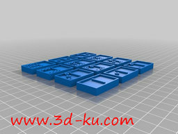 3D打印模型多米诺游戏骨牌的图片