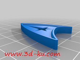 3D打印模型星际迷航指挥徽章的图片