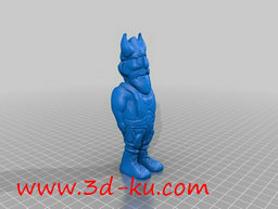 3D打印模型头戴牛角帽的老战士的图片