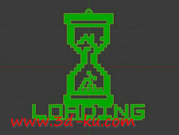 3D打印模型个性的时钟耳环的图片