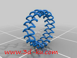 3D打印模型曲折手镯的图片