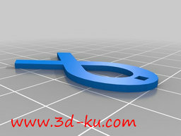 3D打印模型粉红丝带耳环的图片