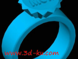 3D打印模型刻有MOM的指环，代的图片