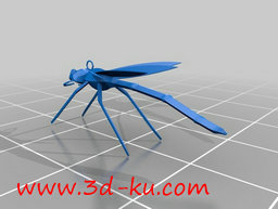 3D打印模型蜻蜓形状的耳环，很奇的图片