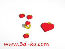 3D打印模型项链，耳环，戒指，吊的图片