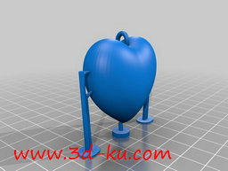 3D打印模型心形吊坠，很不错的装的图片