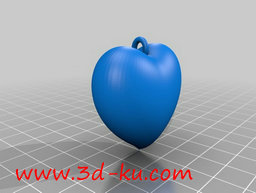3D打印模型心形吊坠，很不错的装的图片