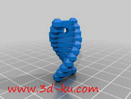 3D打印模型将DNA双螺旋制成耳的图片