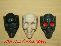 3D打印模型骷髅头戒指的图片