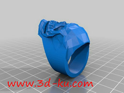 3D打印模型骷髅头戒指的图片