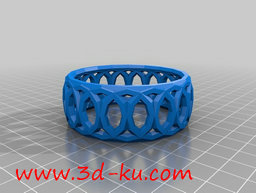 3D打印模型网格状的款手镯的图片