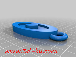 3D打印模型时尚的黑桃吊坠的图片