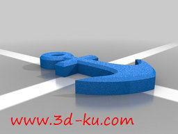 3D打印模型船锚项链的图片