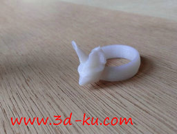 3D打印模型狐狸头戒指的图片