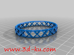 3D打印模型X花纹手镯的图片