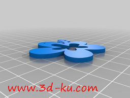 3D打印模型五叶爱情花项链的图片