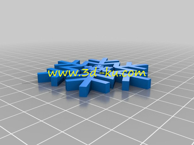 悬挂的雪花吊坠模型的图片2