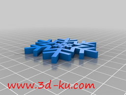 3D打印模型悬挂的雪花吊坠的图片