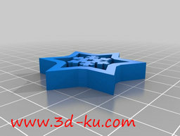 3D打印模型悬挂的雪花吊坠的图片