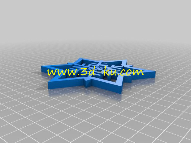 悬挂的雪花吊坠模型的图片4