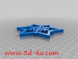 3D打印模型悬挂的雪花吊坠的图片