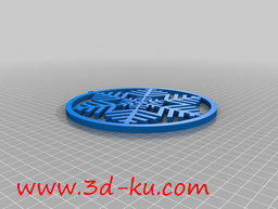 3D打印模型悬挂的雪花吊坠的图片