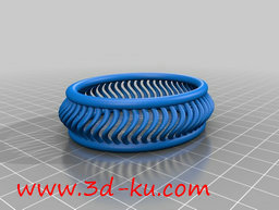 3D打印模型斜纹旋转手镯的图片